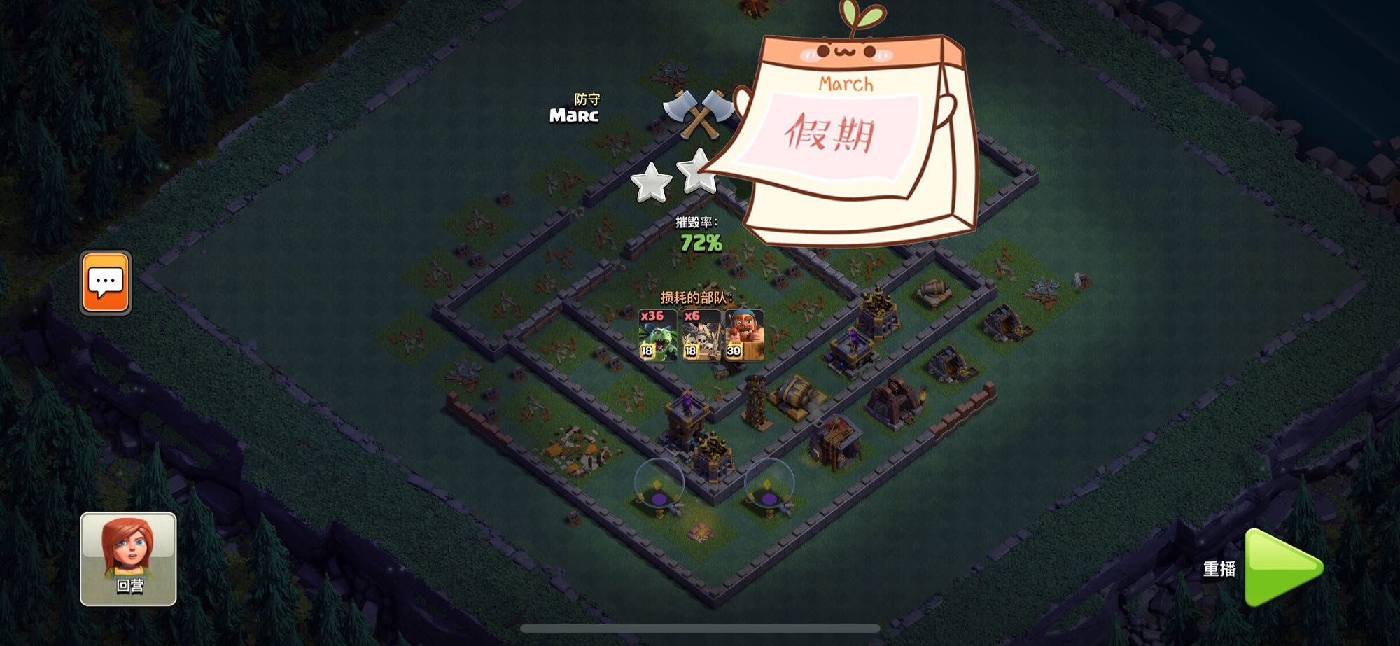 结算结果