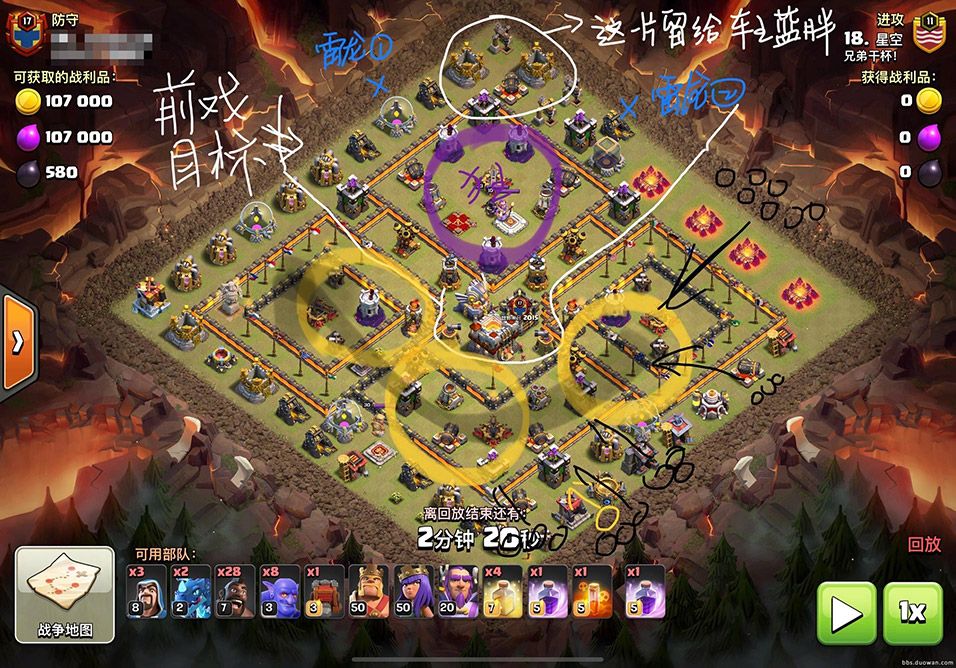 车王蓝猪思路图（阵型 3）