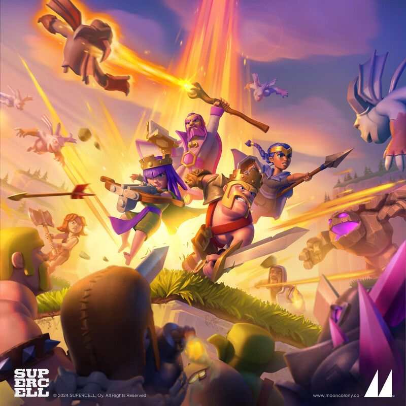 coc 英雄宣传图
